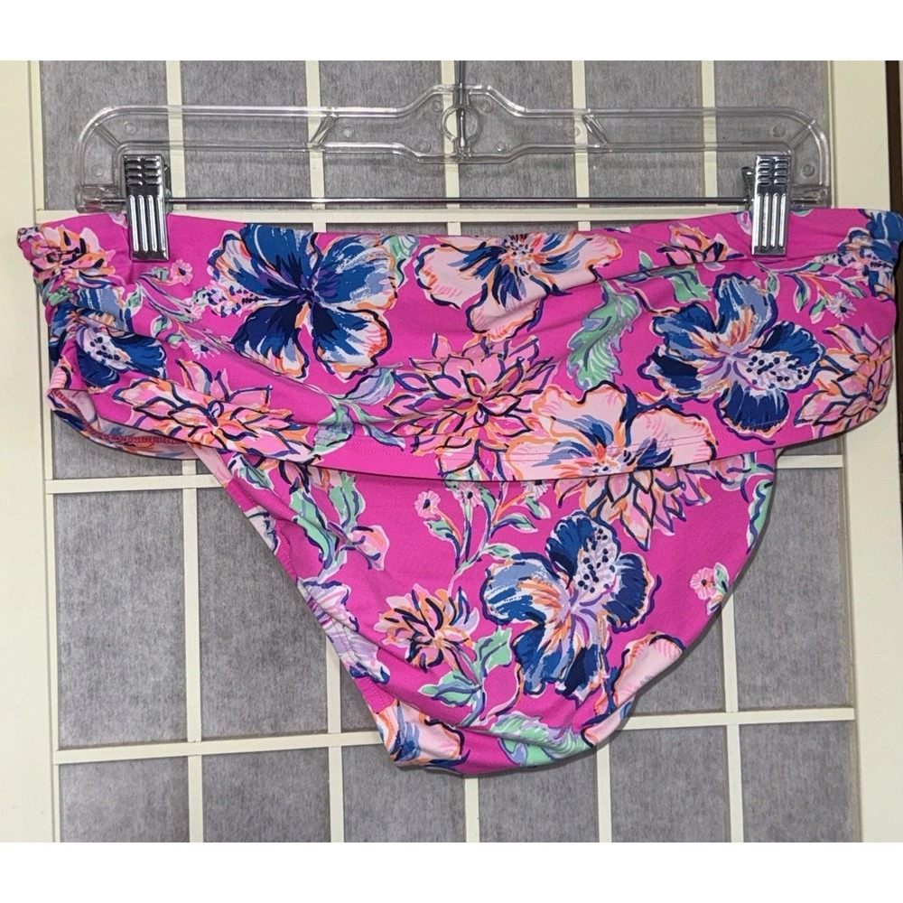 Lilly Pulitzer Lagoon Sarong Hipster Last Bud Not Least Bikini Bottom Size 12‎ - Picture 2 of 10